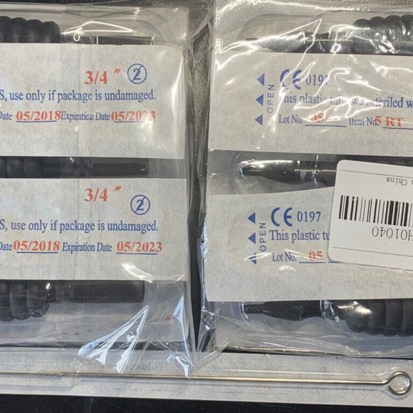 20 Pieces 5RT New Sterile Disposable Tattoo Machine Nozzle Tips/ Tube + 1 Needle - Picture 3 of 3